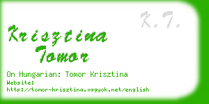 krisztina tomor business card